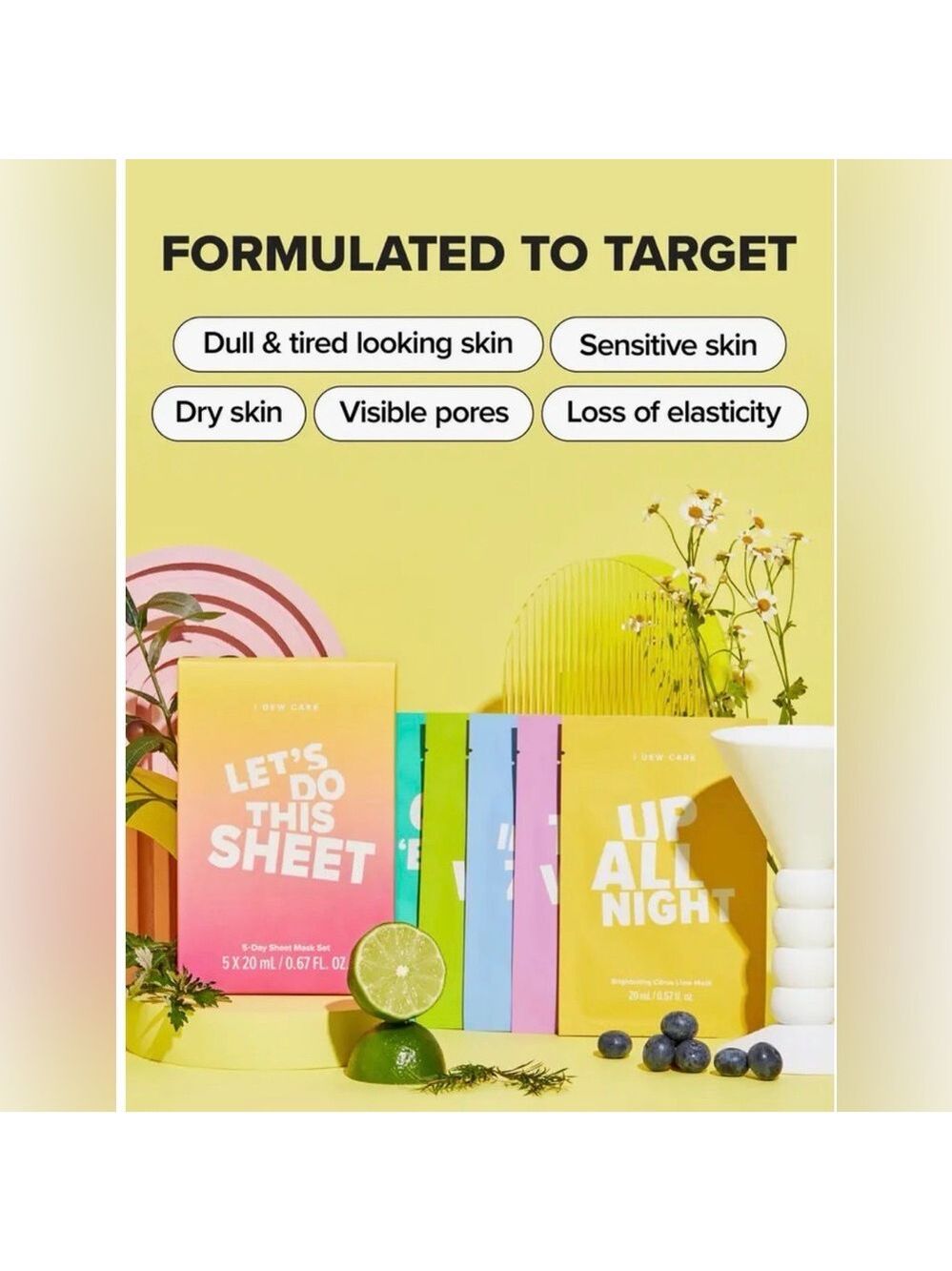I Dew Care Let’s Do This Sheet 5-Day Sheet Mask Set - Picture 4 of 4